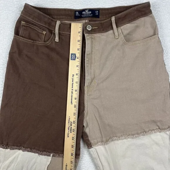 Hollister Jeans Womens Sz 31 Ultra High-Rise Dad Jean Patchwork Vintage‎ 90s Y2K - Picture 11 of 15